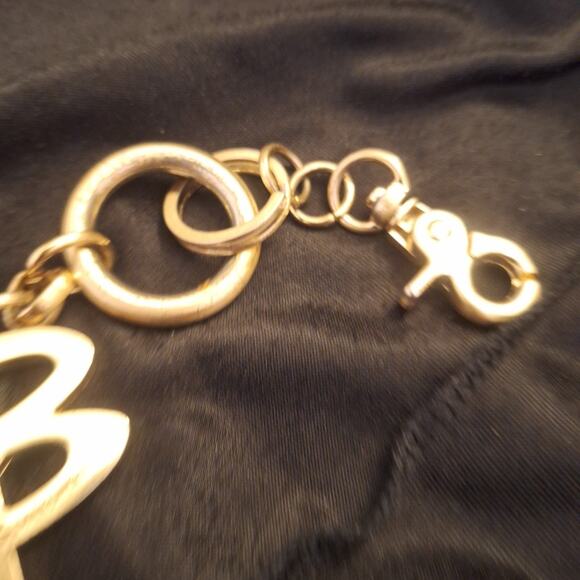 B. MAKOWSKY Gold Tone Metal Keychain Purse Charm 7” - Picture 3 of 3